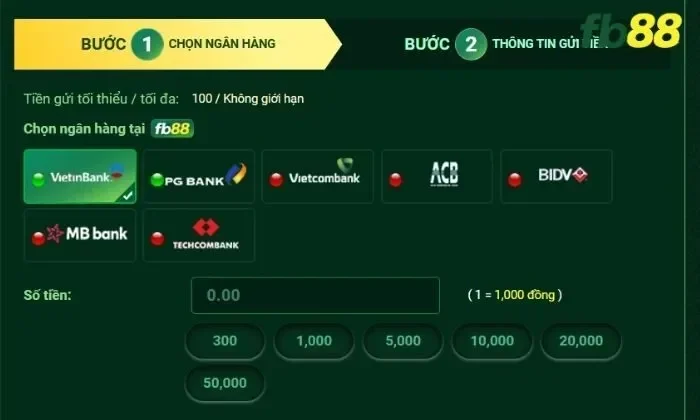 rút tiền Fb88 Người chơi hãy chọn ngân hàng được Fb88 hỗ trợ để rút tiền nhanh